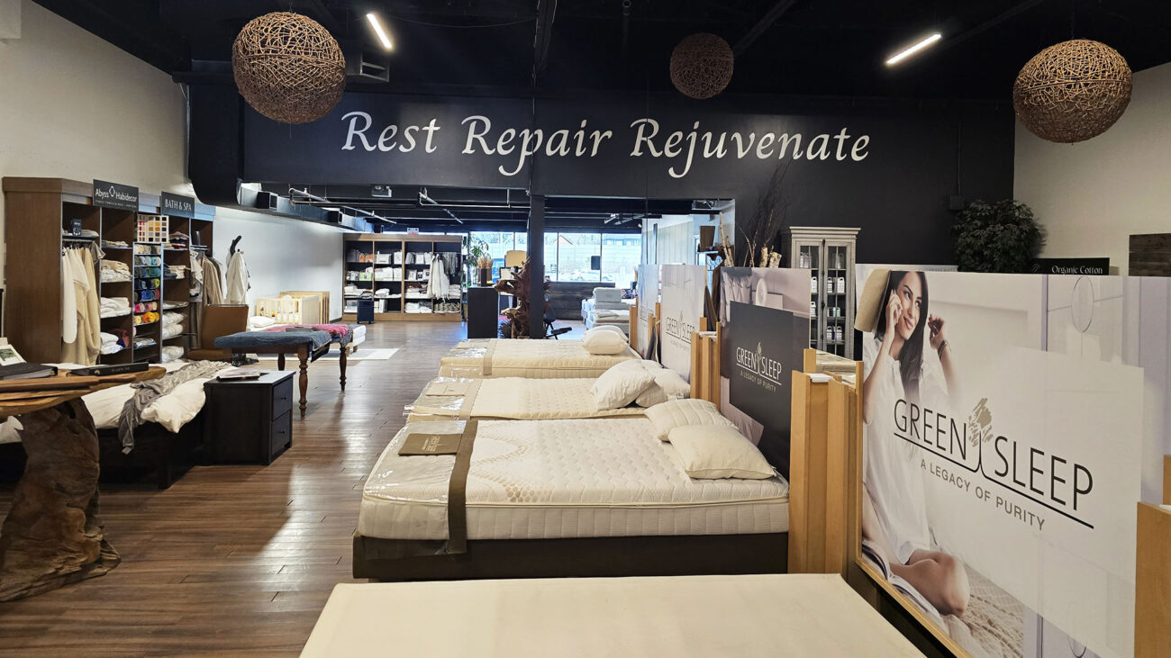 home-soma-organic-toronto-showroom Organic Mattresses Toronto; Soma; Soma Sleep; Soma Organic Mattresses.